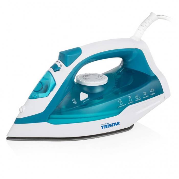 Fer à repasser vapeur continue Tristar ST-8320 2600W - Blanc et Bleu