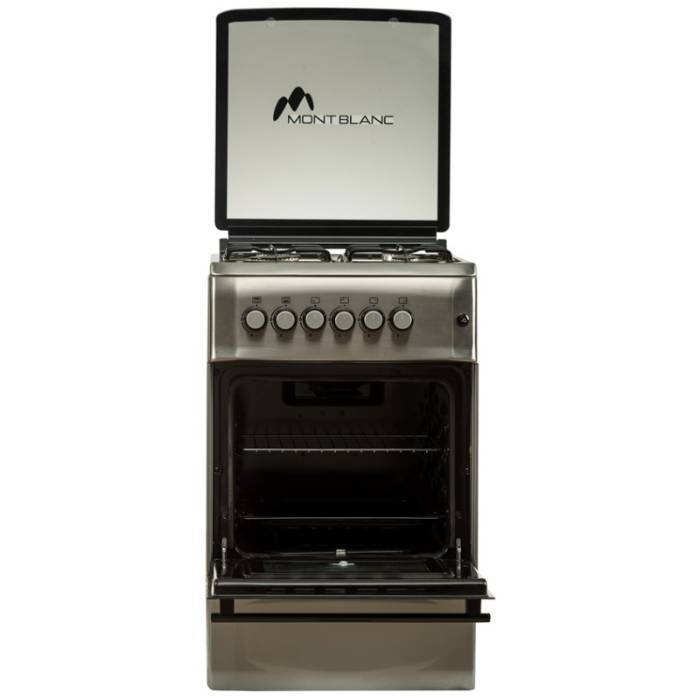 Cuisinière à Gaz Mont Blanc 4 Feux 5055 - 50 CM - Inox