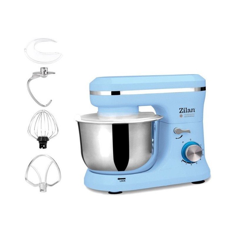 Robot Pétrin Multifonction Zilan ZLN3192 - Mixeur Tornado - 1000W - Bleu
