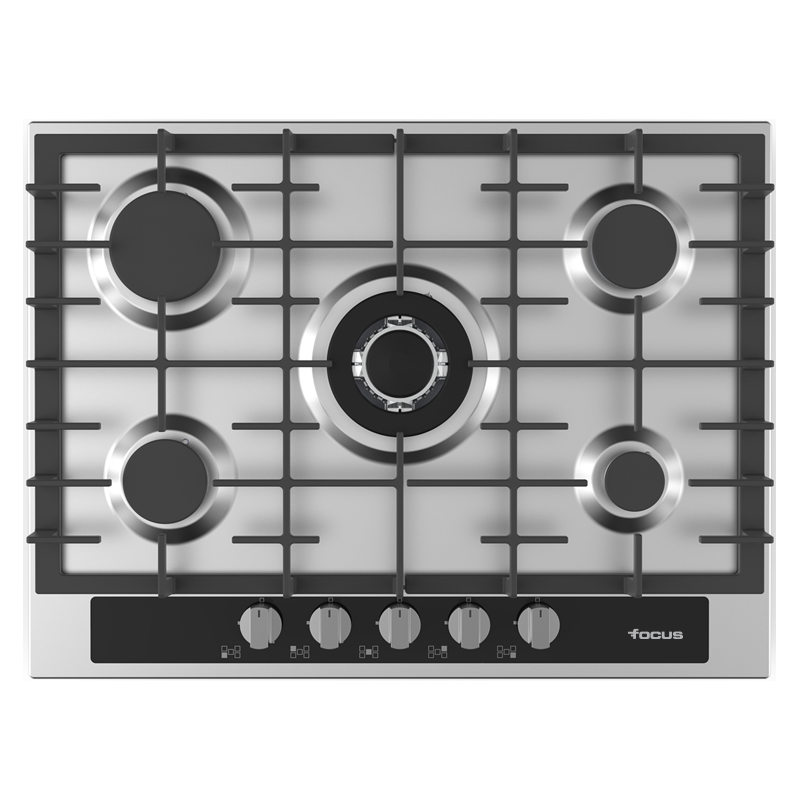 Plaque de cuisson Encastrable 5 Feux Focus F4003XS - 75CM - Inox