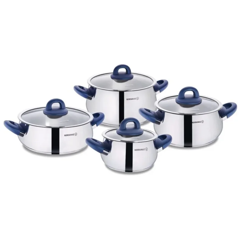 Service De Cuisine De 8 piéces Korkmaz Bella Azura - Inox