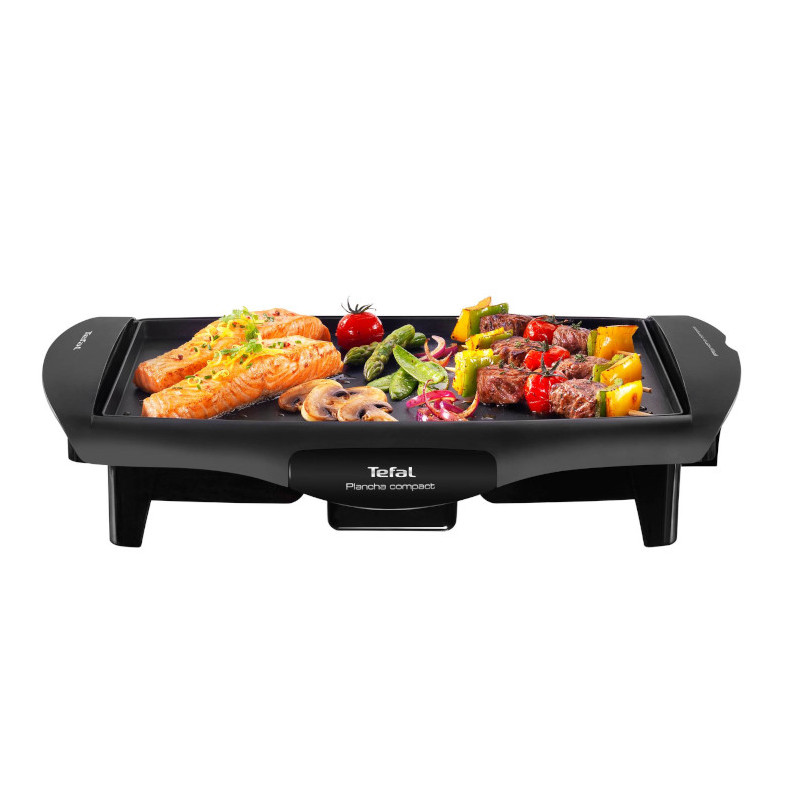 Barbecue Électrique Tefal Plancha Compact CB500512 - 1800W - Noir