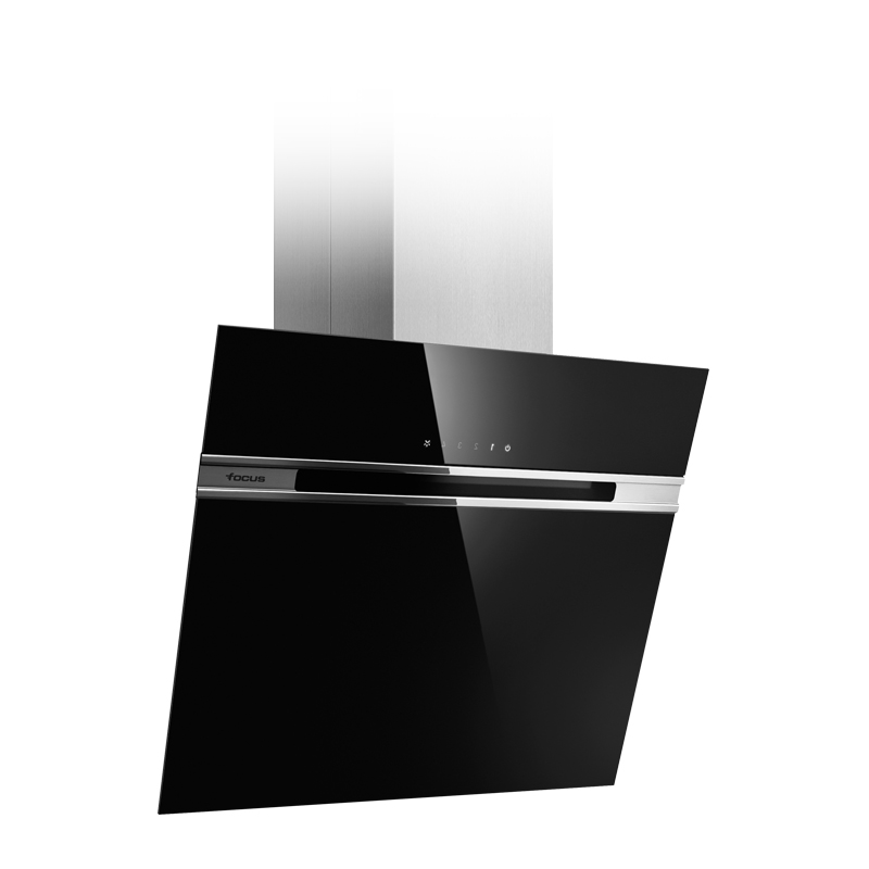 Hotte Pyramidale Cheminée Focus F611B - 60CM - Noir
