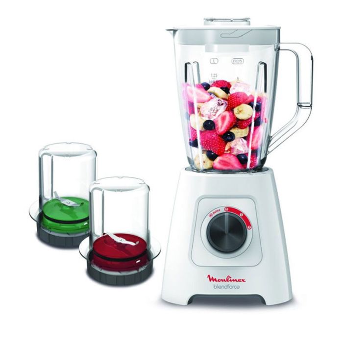 Blender Moulinex LM423125 + 2 Moulins - 600W - Blanc