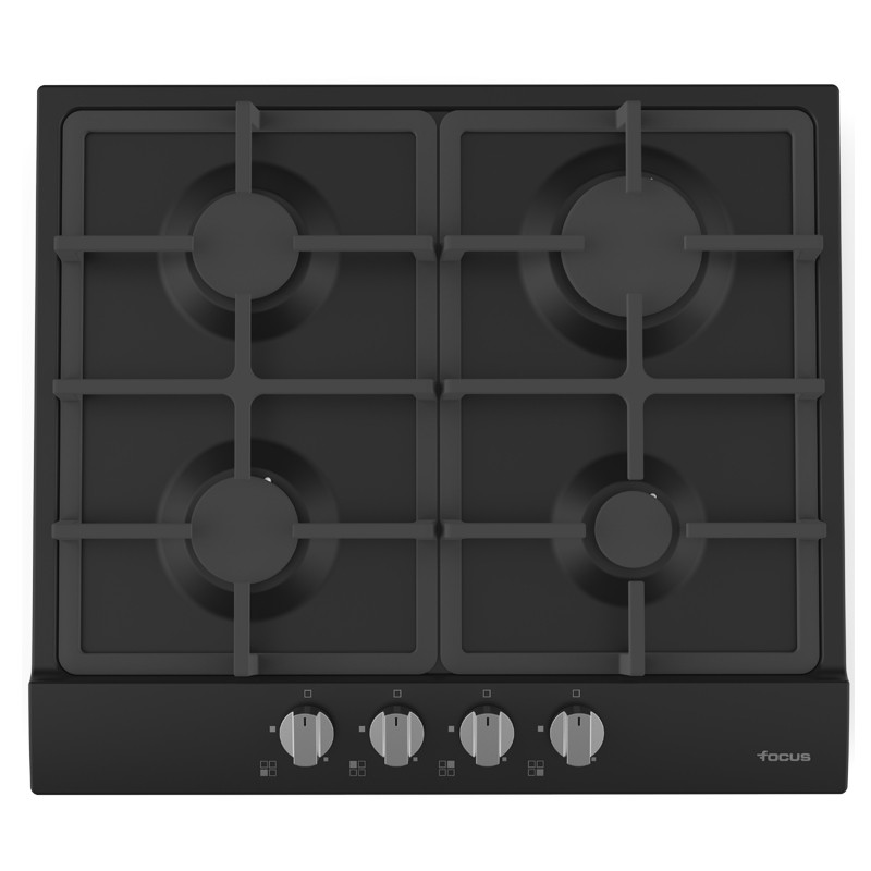 Plaque de cuisson Encastrable 4 Feux Focus F408B - 60 CM - Noir