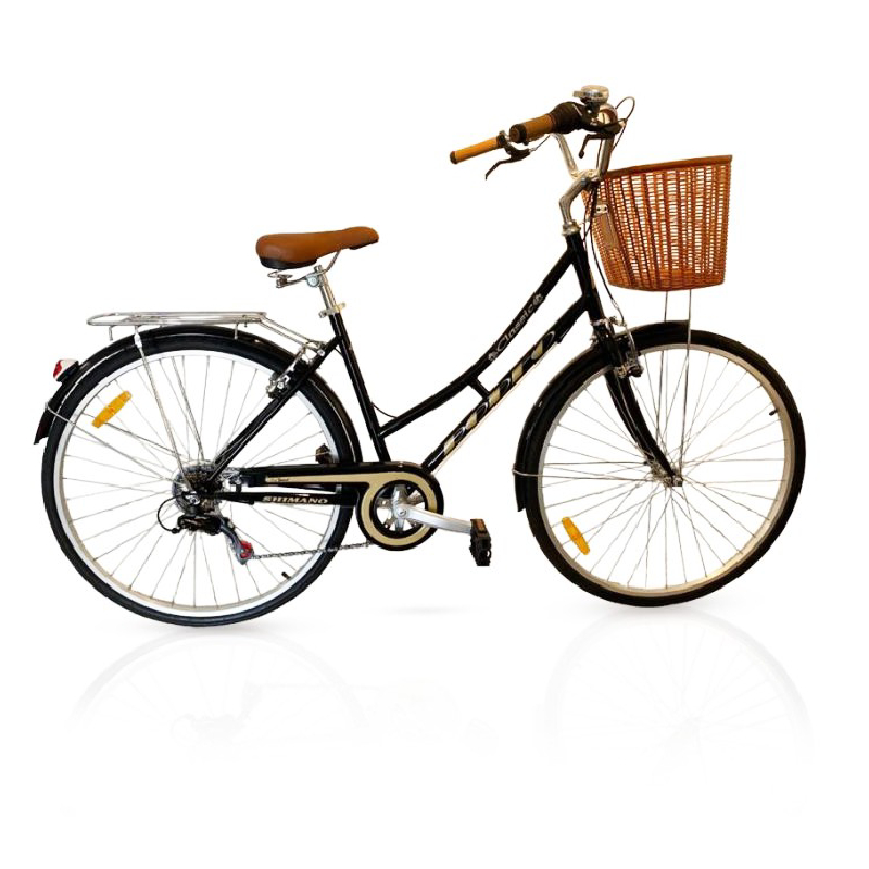 Bicyclette de ville RODEO C6V 26" avec panier - Noir