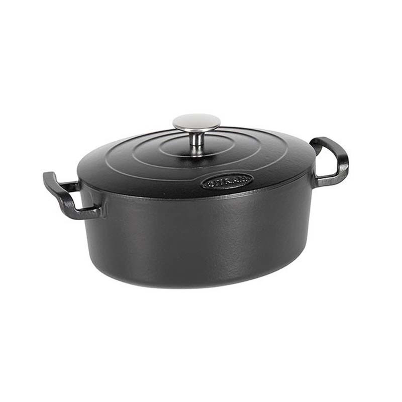 Faitout Sitram Fonte 4L 711091 Ovale - Noir