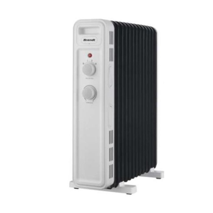 Radiateur Bain D'huile Brandt RBH11BBW 11 Éléments - 2300W - Blanc et Noir