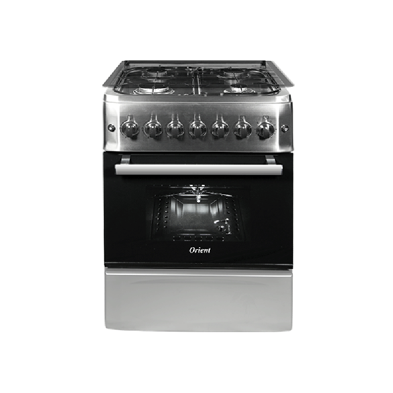 Cuisinière à gaz Orient 4 Feux OC-60-60TTI - Tourne Broche - Inox