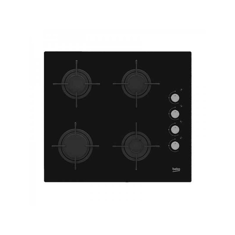 Plaque de Cuisson Encastrable Beko 4 Feux HILG 64120 S - Verre Noir