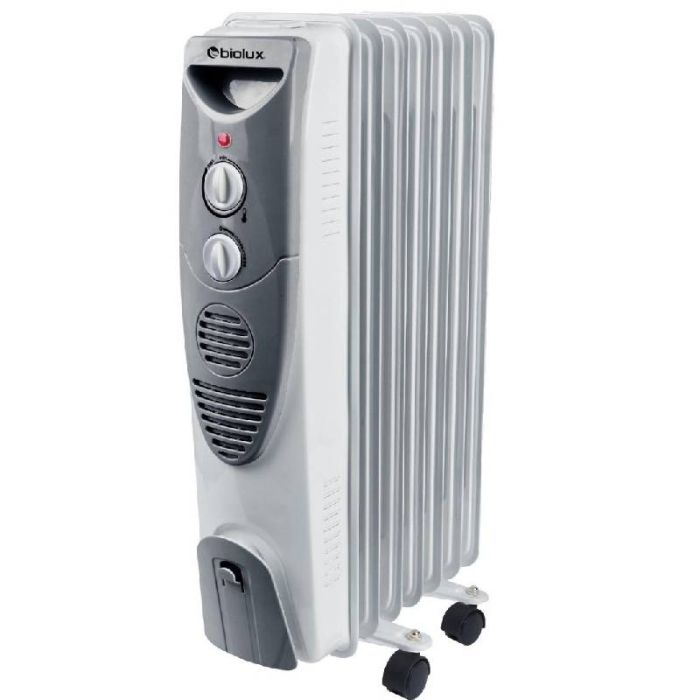 Radiateur Bain d'Huile Biolux RB-1503 7 Éléments - 1500W - Blanc