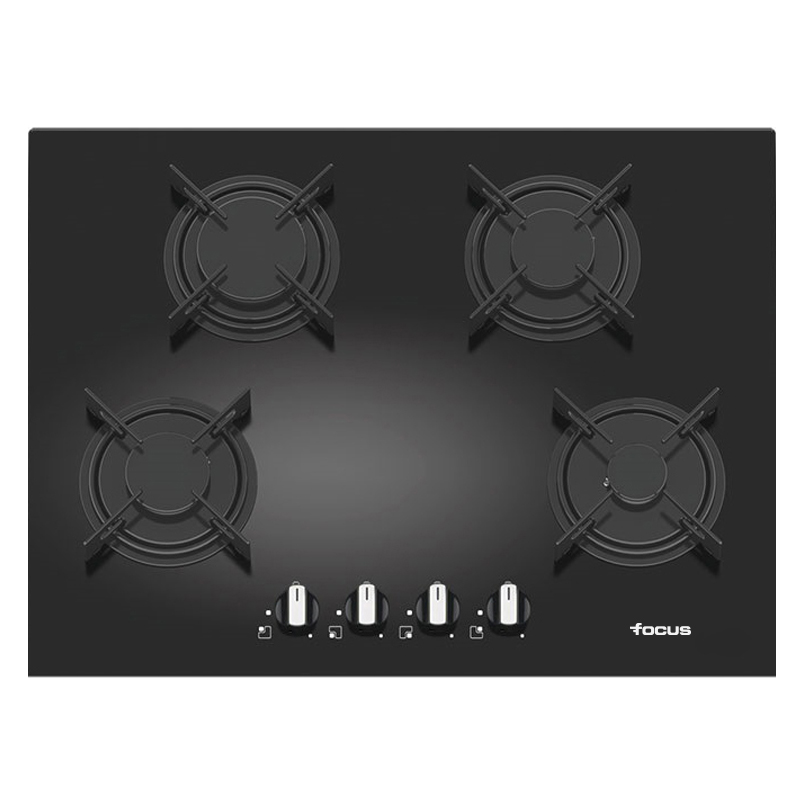 Plaque de Cuisson Encastrable 4 Feux Focus F410B - 70CM - Noir