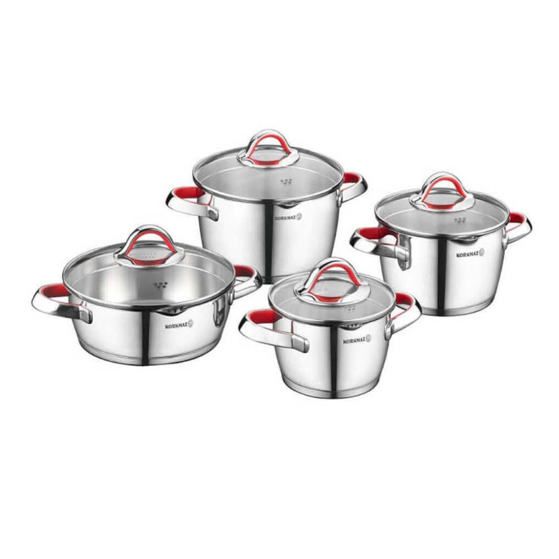 Service De Cuisine de 8 Pièces Korkmaz Vertex - Rouge