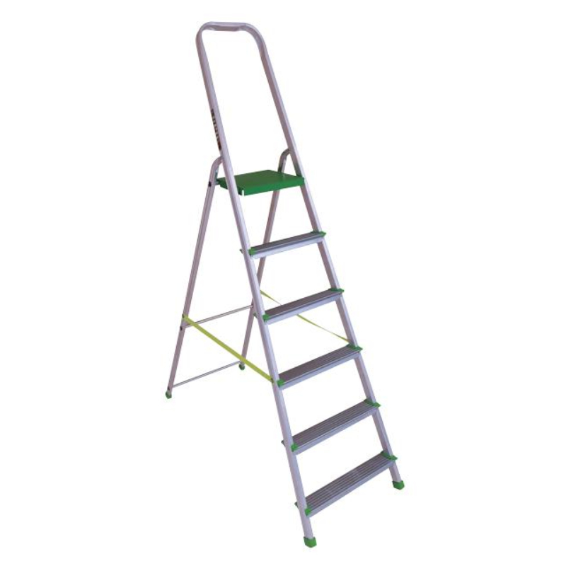 Escabeau 6 marches en aluminium 0436 - Argent