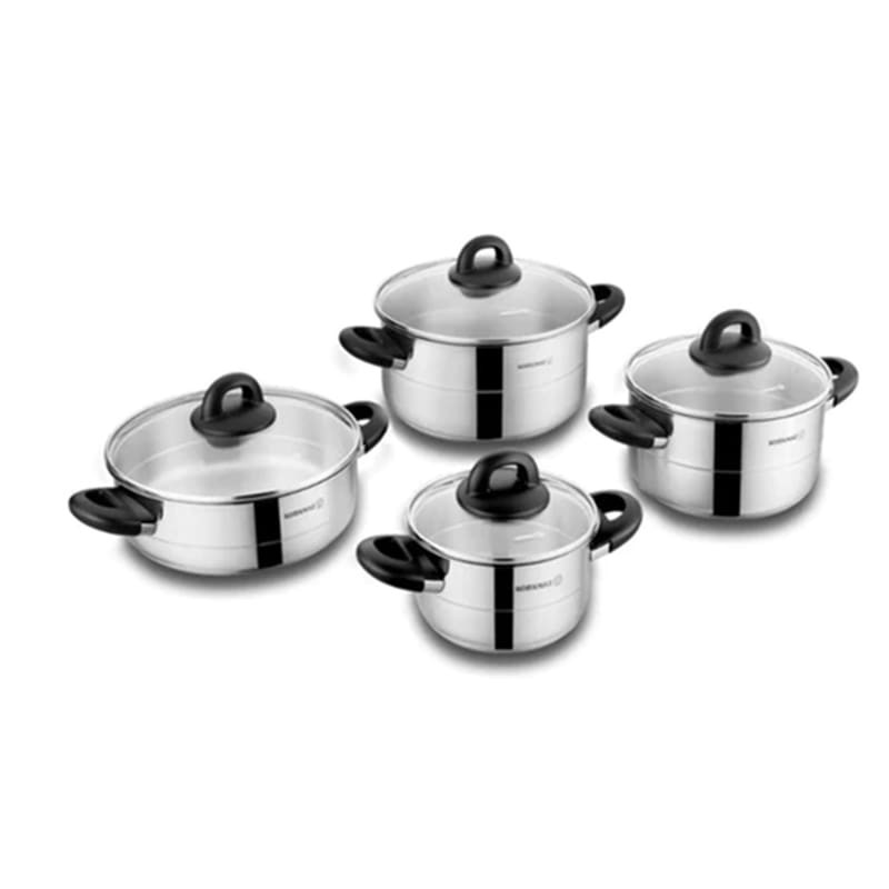 Service De Cuisine De 8 Pièces Korkmaz Hera - Inox Noir