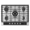 Plaque A Gaz Focus 5 Feux F.8011XS GR Fonte – 70CM – Avec Thermocouple – Inox