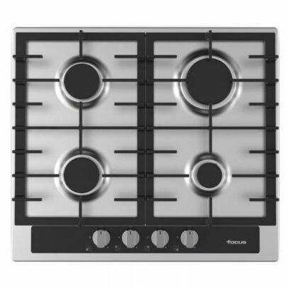 Plaque A Gaz Focus 4 Feux F.8002XS GR Fonte – 60CM – Avec Thermocouple – Inox