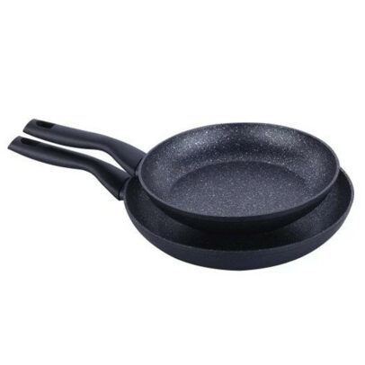 Set 2 Poeles Korkmaz Nora Granite A2679 24+28CM - Noir