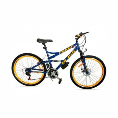 Bicyclette 26" Prado 9026FD - 18 Vitesses - Bleu Et Jaune