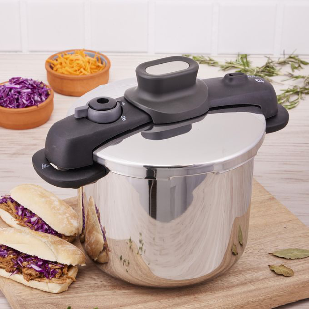 Cocotte 6 Litres TEFAL P3530734 - Secure Compact - Autocuiseur - Inox – Image 3