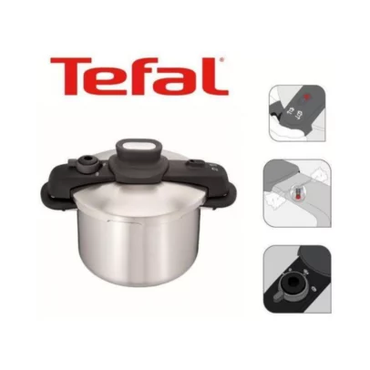 Cocotte 6 Litres TEFAL P3530734 - Secure Compact - Autocuiseur - Inox
