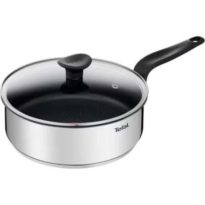 Sauteuse 24 Cm Tefal Primary E309320 - Avec Couvert En Verre - Inox