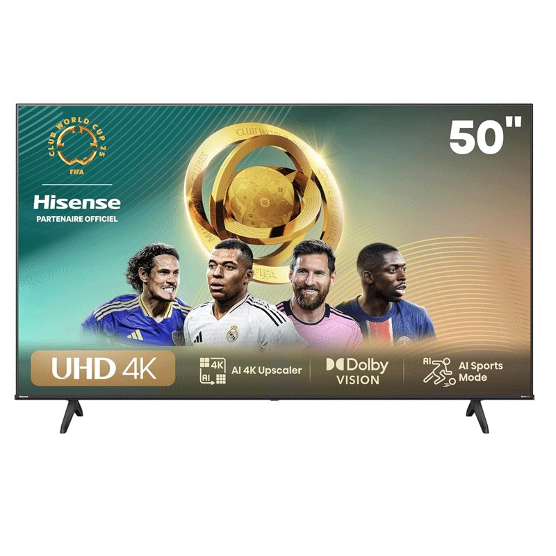 TV 50" Hisense 50A6GN 4K - Smart - Google TV - Noir